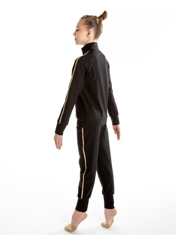 Куртка «Триумф» черная из футера на молнии