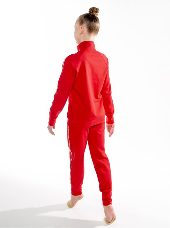 Куртка «Триумф» красная из футера на молнии