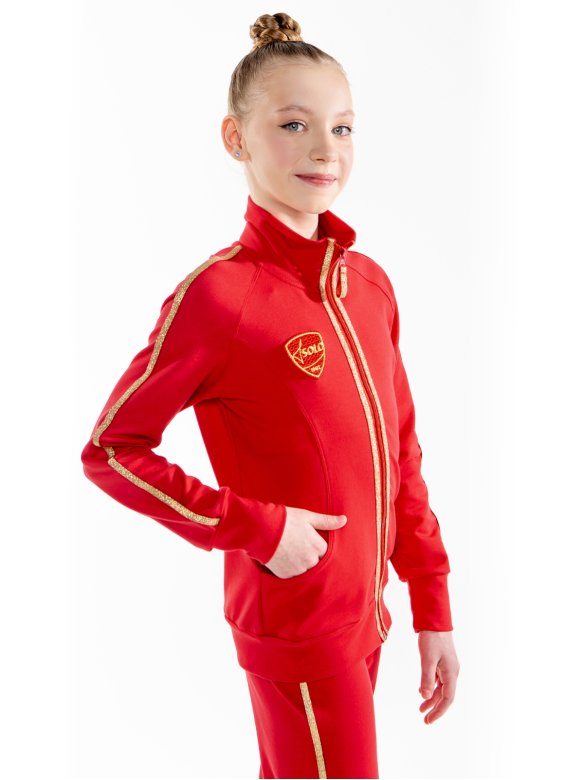 Куртка «Триумф» красная из футера на молнии