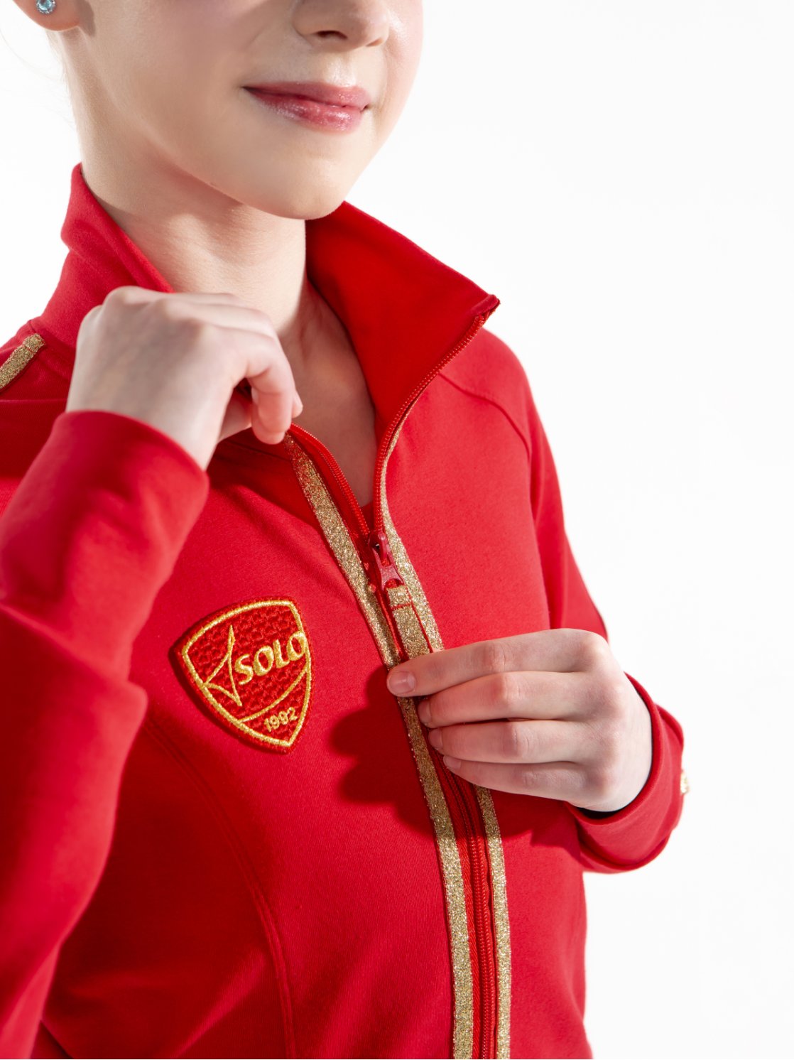 Куртка «Триумф» красная из футера на молнии