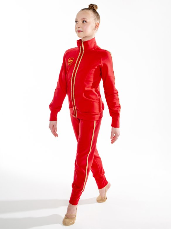 Куртка «Триумф» красная из футера на молнии