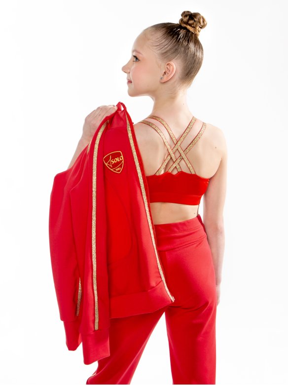 Куртка «Триумф» красная из футера на молнии