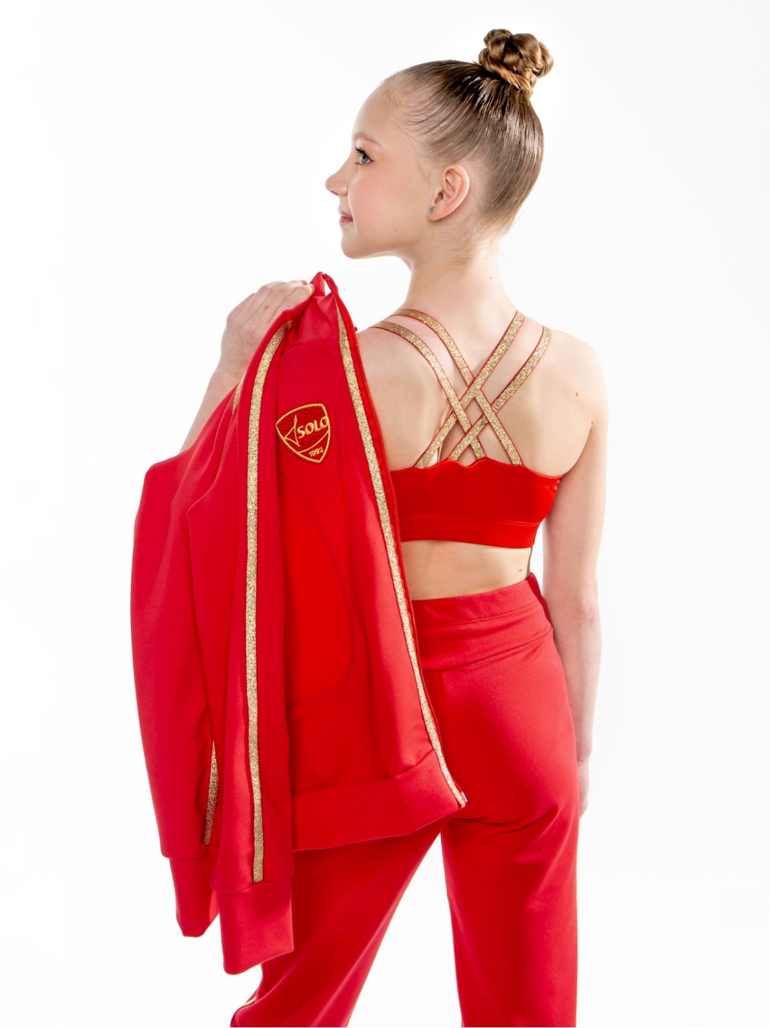 Куртка «Триумф» красная из футера на молнии