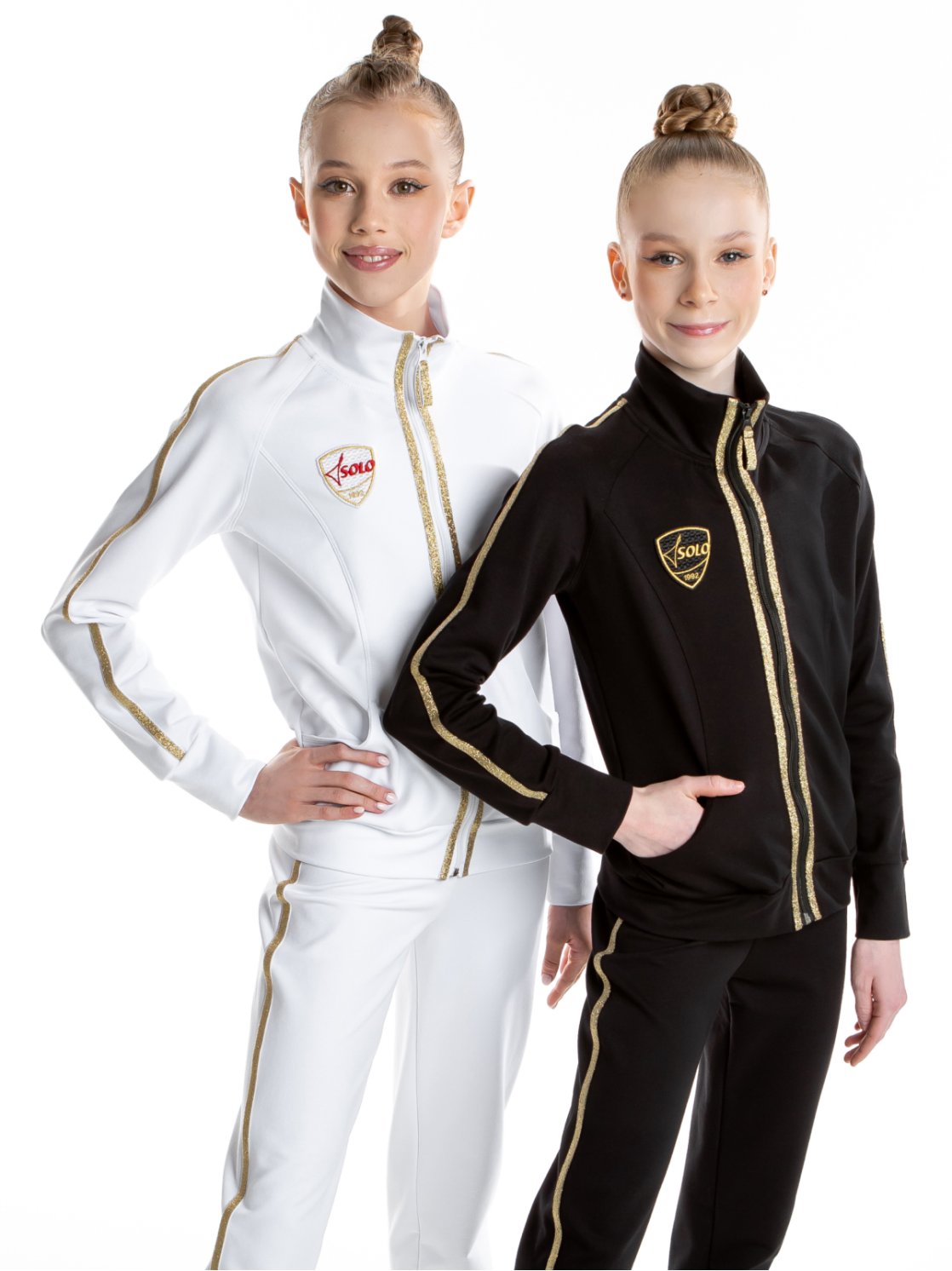 Куртка «Триумф» белая из футера на молнии