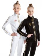 Куртка «Триумф» белая из футера на молнии