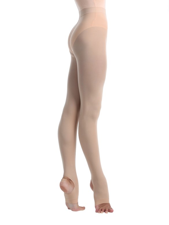 Leotard with heel cut