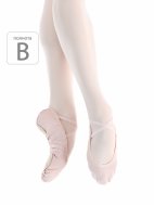 Балетные мягкие туфли средней полноты с присборенной эластичной тесьмой по следу розовые