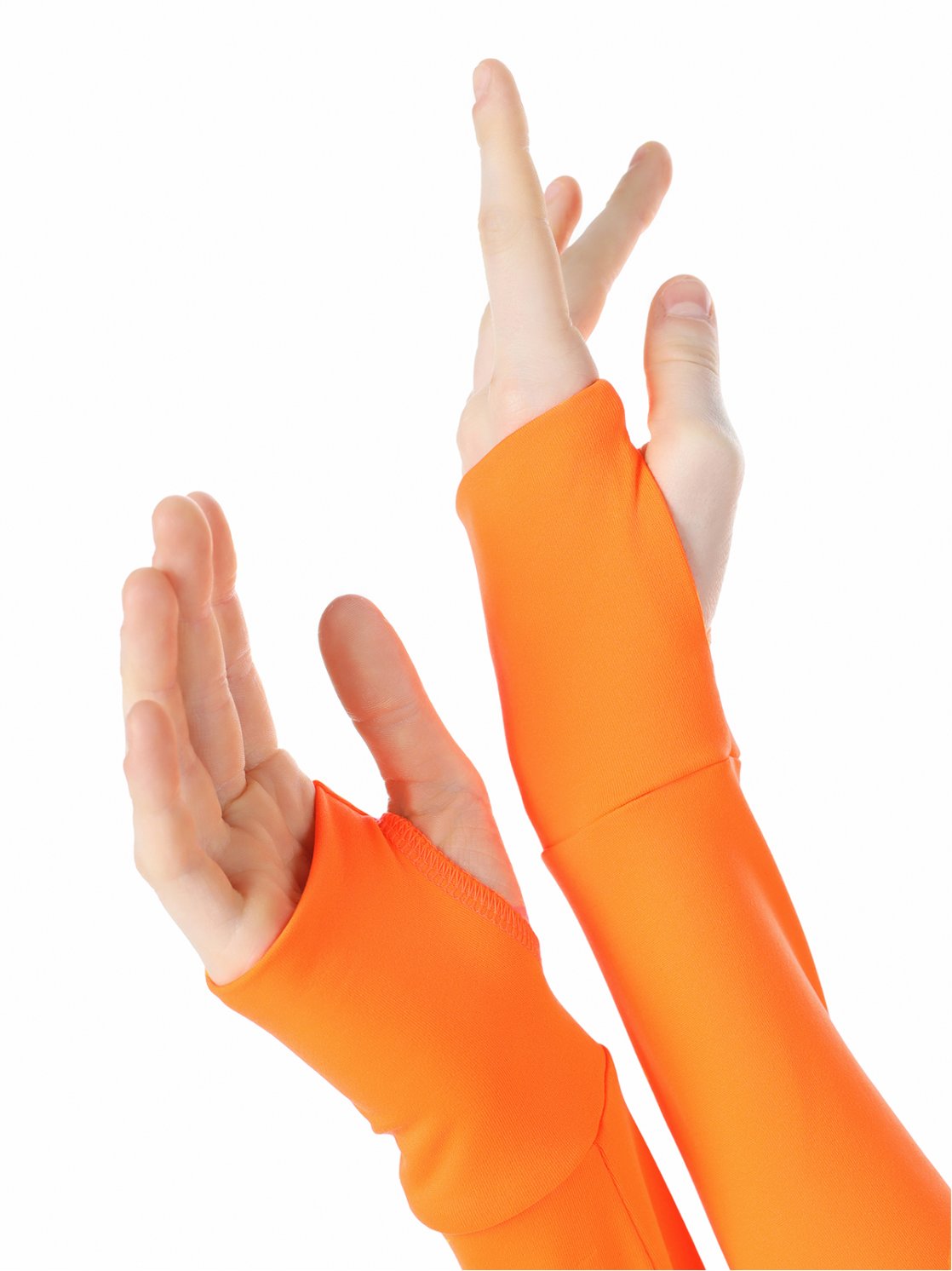 Кроп-топ лонгслив оранжевый