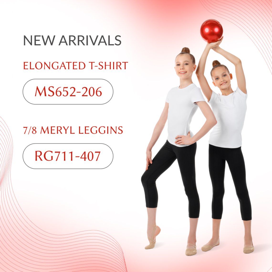 Functional new arrivals for sports and dance: Leggings RG711-407 and T-shirt MS652-206