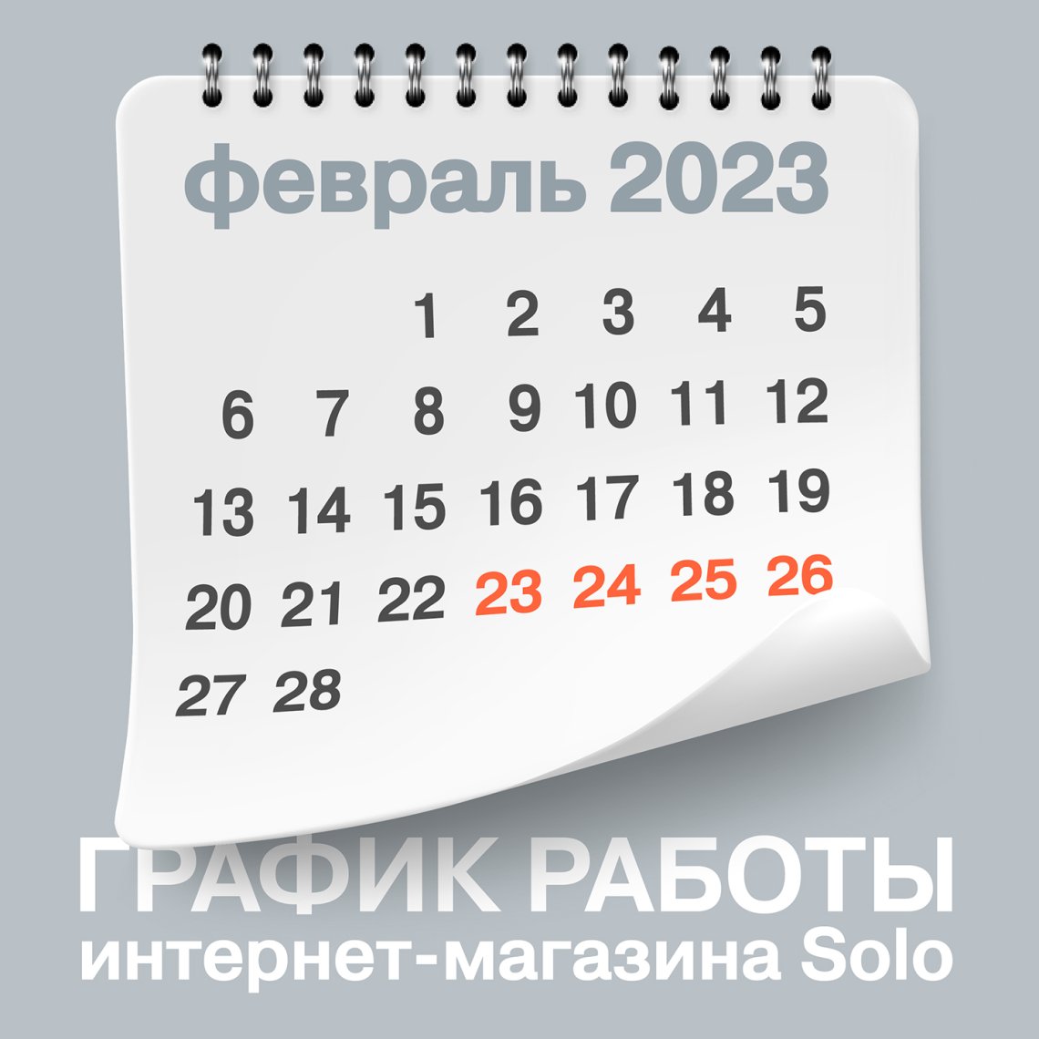 Online shop operation mode in February